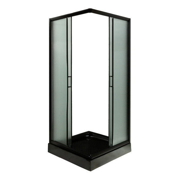 Душевая кабина Insana LAMIJA black 90x90 профиль черный/рифленое стекло А0048476