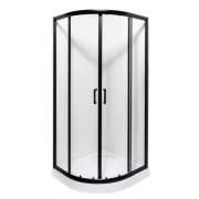 Душова кабіна Insana Mira Black 90x90 см профіль чорний/прозоре скло А0046234