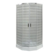 Душевая кабина Insana Mira White P 92/5 W LN 90x90 см профиль браш/стекло с рисунком А0048481