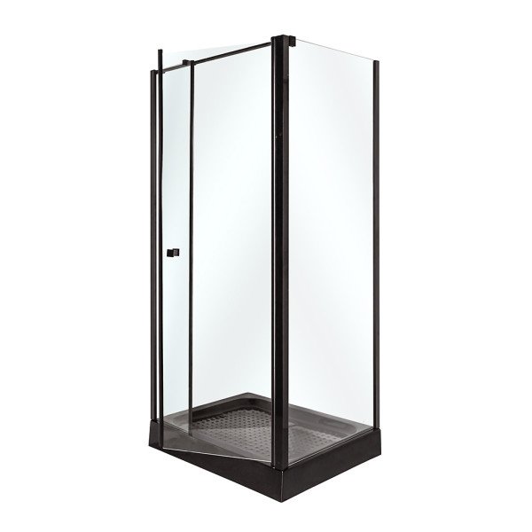 Душова кабіна Insana Riccarda 100x80 см профіль чорний/скло прозоре А0051348