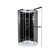 Гидромассажный бокс Insana ELARA 91/6 LN 90x90 профиль черный/прозрачное стекло А0048479