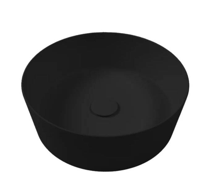 Раковина для ванної Hatria Happy Hour Alchemy 07:00 S 40х40 см фаянс чорний матовий A0Y1VG02