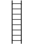 Полотенцесушитель водяной Deffi Орион П8 300х1400 боковое левое подключение черный C.OR.140.30.8.B.B