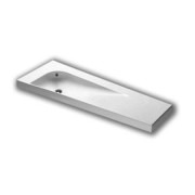 Раковина для ванної Hatria Grandangolo Т ліва 130х50 см кераміка білий глянцевий 00Y0V001