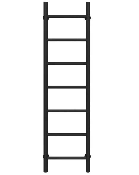 Полотенцесушитель водяной Deffi Орион П7 300х1200 боковое правое подключение черный C.OR.120.30.7.B.C
