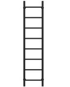 Полотенцесушитель водяной Deffi Орион П8 300х1400 нижнее подключение черный C.OR.140.30.8.B.A