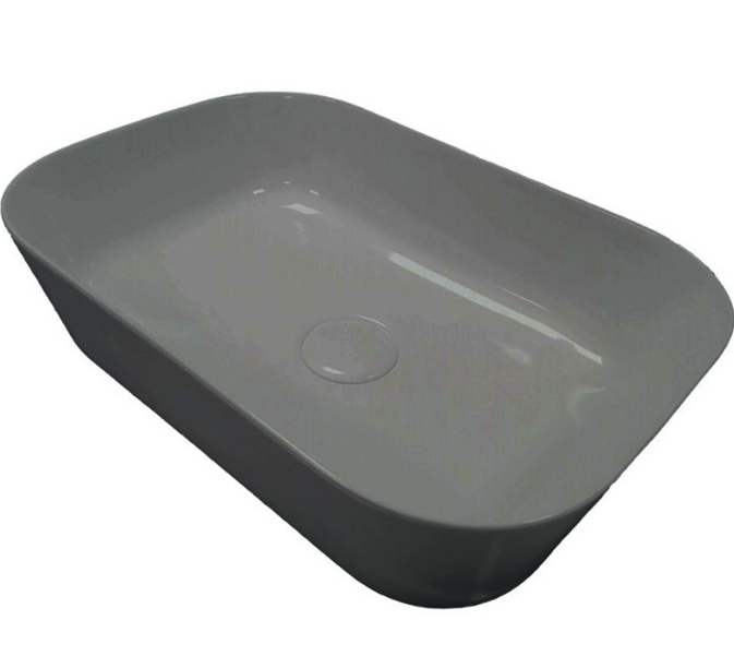 Раковина для ванної Hatria Happy Hour Slim Alchemy 18:00 S 55х38 см фаянс антрацит A0Y2A008