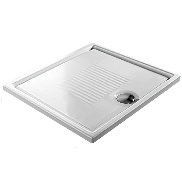 Душовий піддон Hatria Lif H3 KIT 80x80 см з сифоном фаянс білий глянцевий PCY7A901