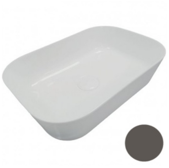 Раковина для ванной Hatria Happy Hour Slim Alchemy 18:00 S 55х38 см фаянс пепел A0Y2A045