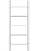 Полотенцесушитель водяной Deffi Орион П5 400х800 боковое левое подключение белый C.OR.80.40.5.W.B