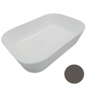 Раковина для ванной Hatria Happy Hour Slim Alchemy 18:00 S 55х38 см фаянс пепел A0Y2A045