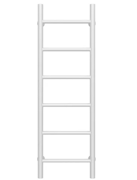 Сушка для рушників водяна Deffi Оріон П6 400х1000 бічне ліве підключення білий C.OR.100.40.6.W.B