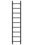 Сушка для рушників водяна Deffi Оріон П9 300х1600 бічне ліве підключення чорний C.OR.160.30.9.B.B