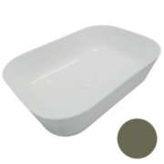 Раковина для ванной Hatria Happy Hour Slim Alchemy 18:00 S 55х38 см фаянс лес A0Y2A046