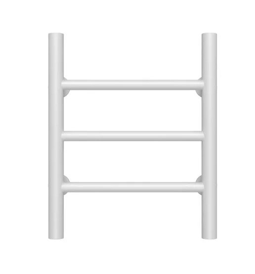 Сушка для рушників водяна Deffi Оріон П3 400х400 бічне ліве підключення білий C.OR.40.40.3.W.B