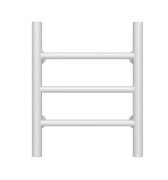 Сушка для рушників водяна Deffi Оріон П3 400х400 бічне праве підключення білий C.OR.40.40.3.W.C