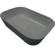 Раковина для ванної Hatria Happy Hour Slim Alchemy 18:00 S 55х38 см фаянс антрацит A0Y2A008