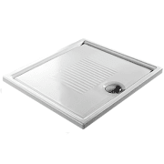 Душовий піддон Hatria Lif H3 KIT 80x80 см з сифоном фаянс білий глянцевий PBY7A901