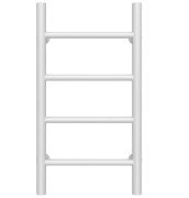 Сушка для рушників водяна Deffi Оріон П4 400х600 нижнє підключення білий C.OR.60.40.4.W.A