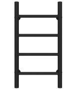Полотенцесушитель водяной Deffi Орион П4 400х600 боковое правое подключение черный C.OR.60.40.4.B.C