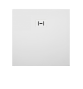 Душовий піддон Hatria Lif H3 Evo 80x80 см з сифоном фаянс/пластик білий глянцевий P0Y9BK01