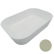 Раковина для ванної Hatria Happy Hour Slim Alchemy 18:00 S 55х38 см фаянс пісок A0Y2A026