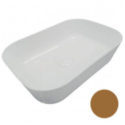 Раковина для ванной Hatria Happy Hour Slim Alchemy 18:00 S 55х38 см фаянс табак A0Y2A029