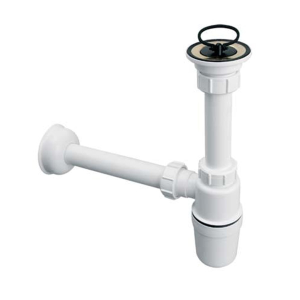 Сифон для раковины и биде McAlpine HC1L-J со сливом и пробкой 1 1/4х32мм пластик А0047304