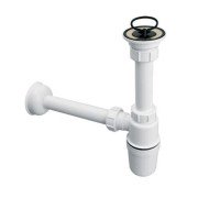 Сифон для раковины и биде McAlpine HC1L-J со сливом и пробкой 1 1/4х32мм пластик А0047304