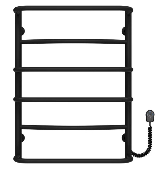 Електросушарка для рушників Deffi Аквамікс П6 400х700 праве підключення чорний C.AM.70.40.6.E.B.R.5