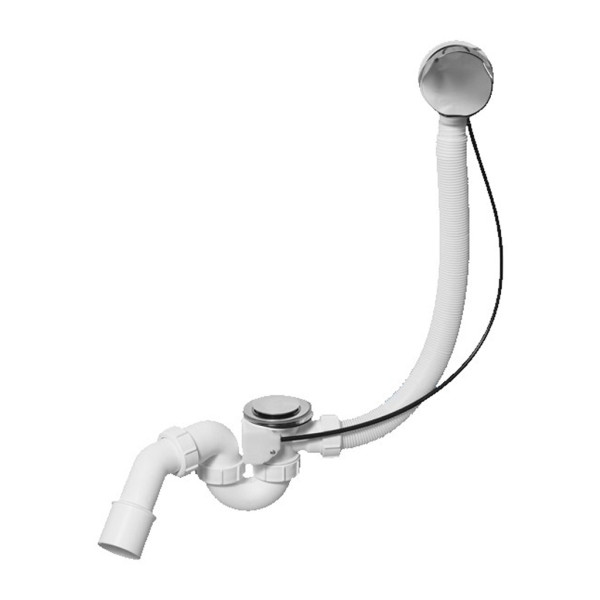 Сифон для ванны McAlpine HC-31S1 автомат полнопроходной с латунной накладкой 1 1/2х40/50 мм А0047314