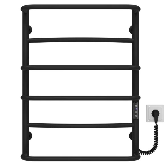 Электрический полотенцесушитель Deffi Аквамикс П6 400х700 правое подключение JD03 черный C.AM.70.40.6.E.B.R.1