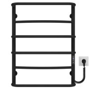 Электрический полотенцесушитель Deffi Аквамикс П6 400х700 правое подключение JD03 черный C.AM.70.40.6.E.B.R.1