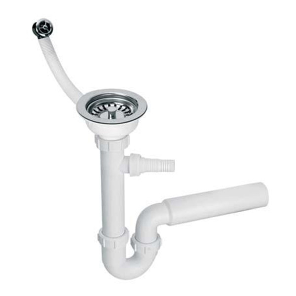 Сифон для кухонной мойки McAlpine HC7+FSW50P-25 со сливом 1 1/2х50 мм пластик  А0047315