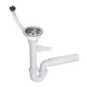 Сифон для кухонной мойки McAlpine HC7+FSW50P-25 со сливом 1 1/2х50 мм пластик  А0047315