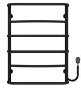 Електросушарка для рушників Deffi Аквамікс П6 400х700 праве підключення чорний C.AM.70.40.6.E.B.R.5