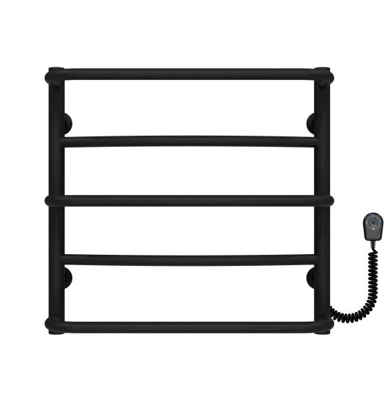 Электрический полотенцесушитель Deffi Аквамикс П5 500х500 правое подключение черный C.AM.50.50.5.E.B.R.5