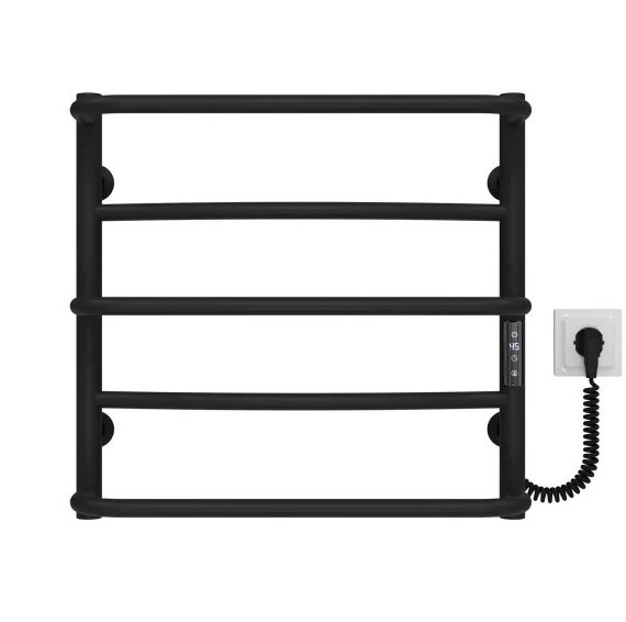 Електрична сушарка для рушників Deffi Аквамікс П5 400х500 праве підключення JD03 чорний C.AM.50.40.5.E.B.R.1