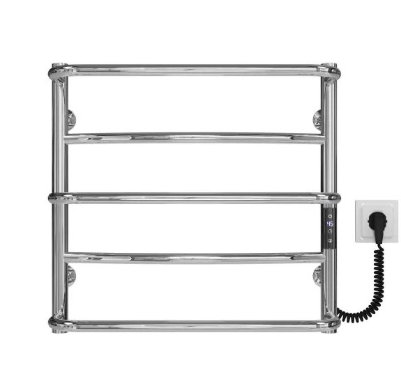 Электрический полотенцесушитель Deffi Аквамикс П5 500х500 правое подключение JD03 хром C.AM.50.50.5.E.C.R.1