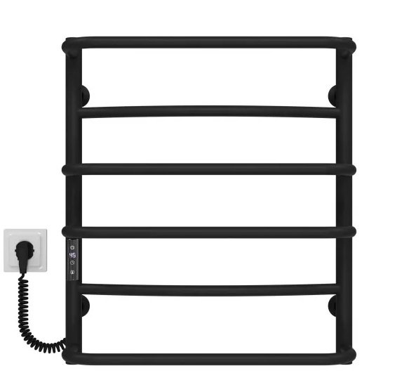 Электрический полотенцесушитель Deffi Аквамикс П6 500х600 левое подключение JD03 черный C.AM.60.50.6.E.B.L.1