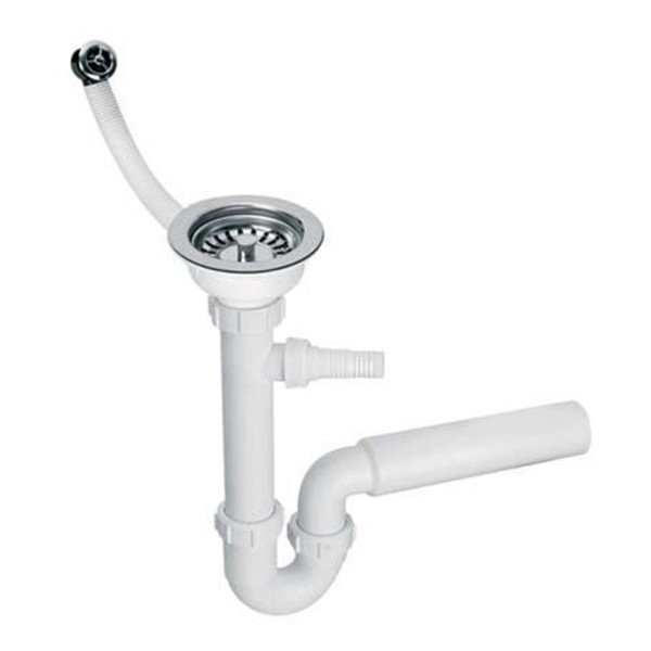 Сифон для кухонної мийки McAlpine HC7+FSW50P-25 со сливом 1 1/2х50 мм пластик А0047315