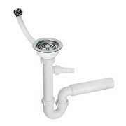 Сифон для кухонной мойки McAlpine HC7+FSW50P-25 со сливом 1 1/2х50 мм пластик  А0047315