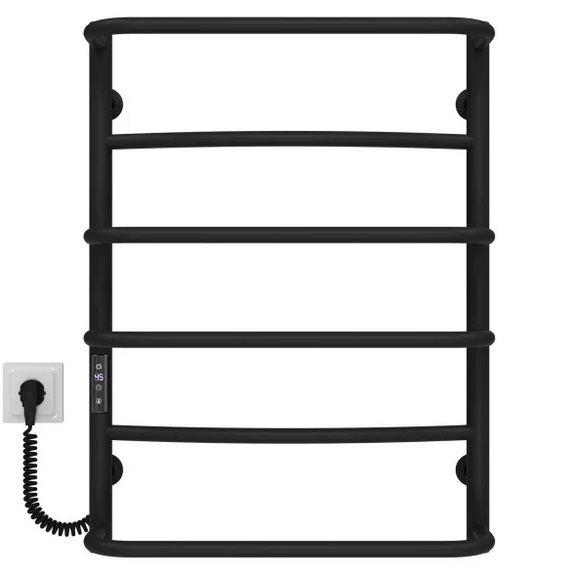 Електросушарка для рушників Deffi Аквамікс П6 500х700 ліве підключення JD03 чорний C.AM.70.50.6.E.B.L.1