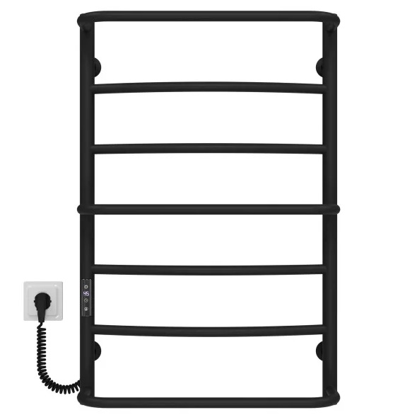 Электрический полотенцесушитель Deffi Аквамикс П7 500х800 левое подключение JD03 черный C.AM.80.50.7.E.B.L.1