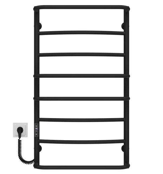 Електросушарка для рушників Deffi Аквамікс П8 500х900 ліве підключення JD03 чорний C.AM.90.50.8.E.B.L.1