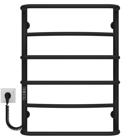 Электрический полотенцесушитель Deffi Аквамикс П6 500х700 левое подключение JD03 черный C.AM.70.50.6.E.B.L.1