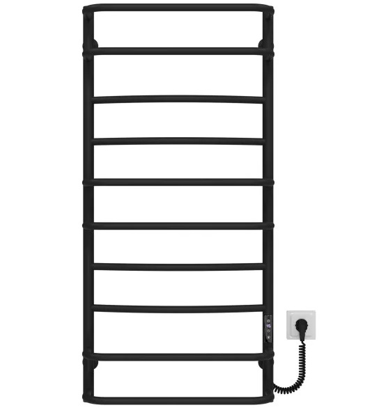 Електрична сушарка для рушників Deffi Аквамікс П10 500х1100 праве підключення JD03 чорний C.AM.110.50.10.E.B.R.1