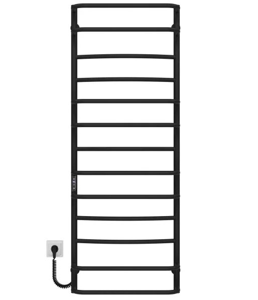 Електрична сушарка для рушників Deffi Аквамікс П13 500х1400 ліве підключення JD03 чорний C.AM.140.50.13.E.B.L.1