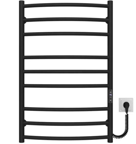 Электрический полотенцесушитель Deffi Классик Элит П9 400х800 правое подключение JD03 черный C.KE.80.40.9.E.B.R.1