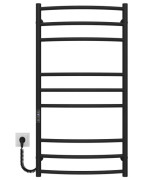 Электрический полотенцесушитель Deffi Классик Элит П9 400х1000 левое подключение JD03 черный C.KE.100.40.9.E.B.L.1